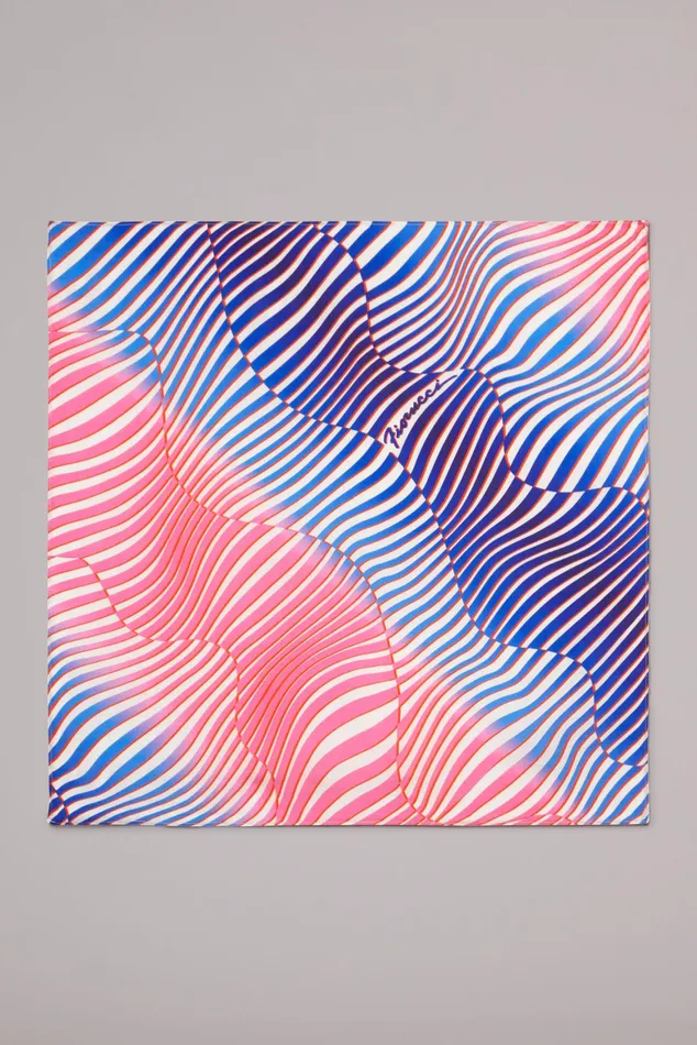 WomenMen Fiorucci Scarves Wave Print Bandana Scarf Multi