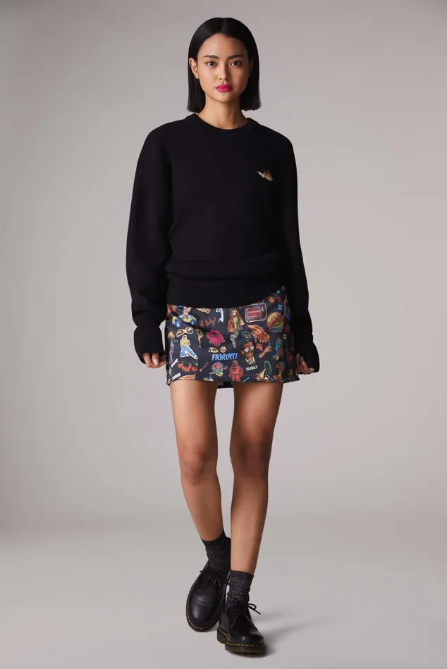 WomenMen Fiorucci Sweatshirts and Hoodies Unisex Icon Angels Knit Jumper Black WomenMen Fiorucci Sweatshirts and Hoodies Unisex Icon Angels Knit Jumper Black