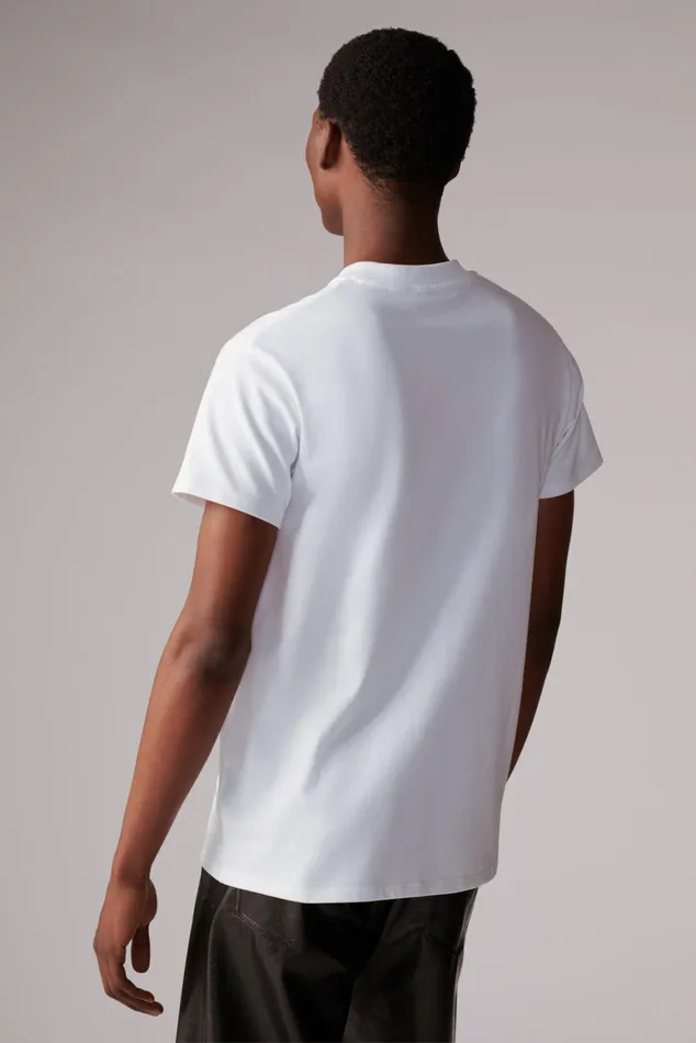 WomenMen Fiorucci TShirts and Tops Unisex Logo Stripe Graphic TShirt White WomenMen Fiorucci TShirts and Tops Unisex Logo Stripe Graphic TShirt White