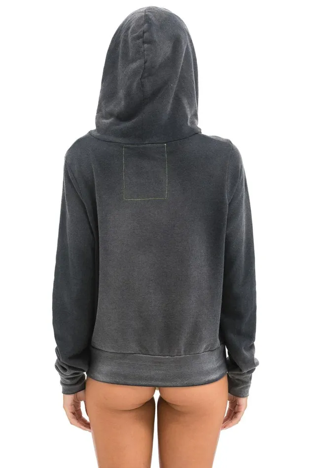 WomenMen Hoodies Aviator Nation 5 Stripe Hoodie 8211 Faded Smoke