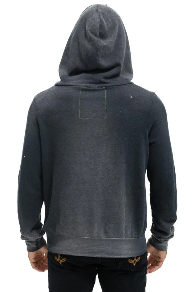 WomenMen Hoodies Aviator Nation 5 Stripe Hoodie 8211 Faded Smoke