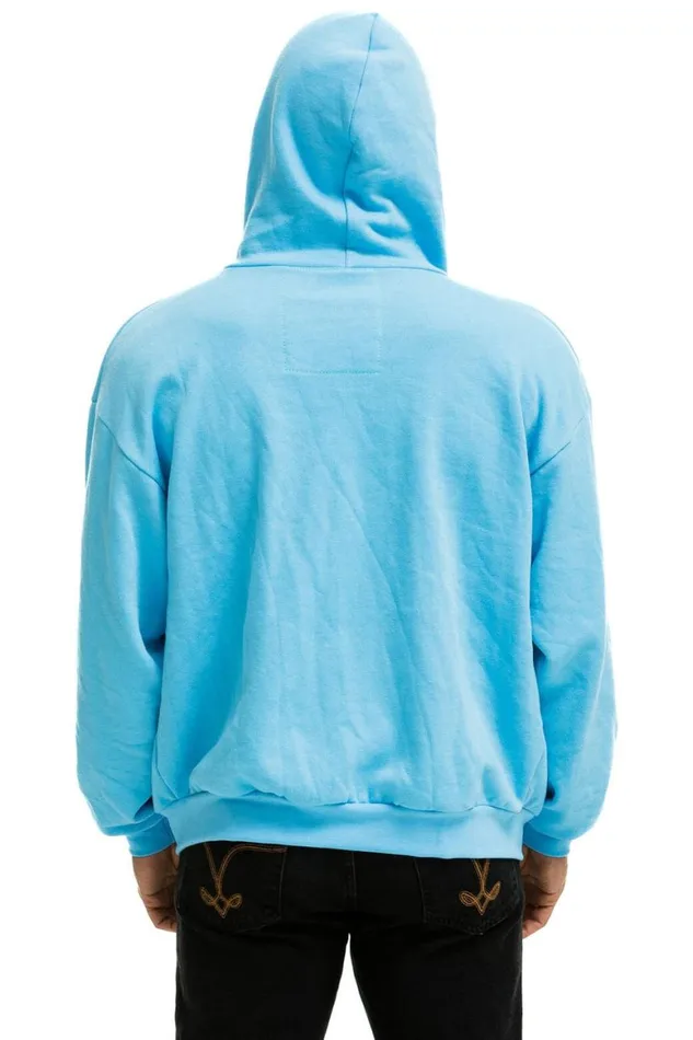 WomenMen Hoodies Aviator Nation 5 Stripe Relaxed Zip Hoodie 8211 Sky 2