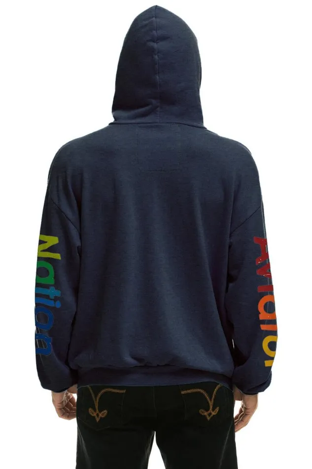 WomenMen Hoodies Aviator Nation Austin Relaxed Pullover Hoodie 8211 Navy