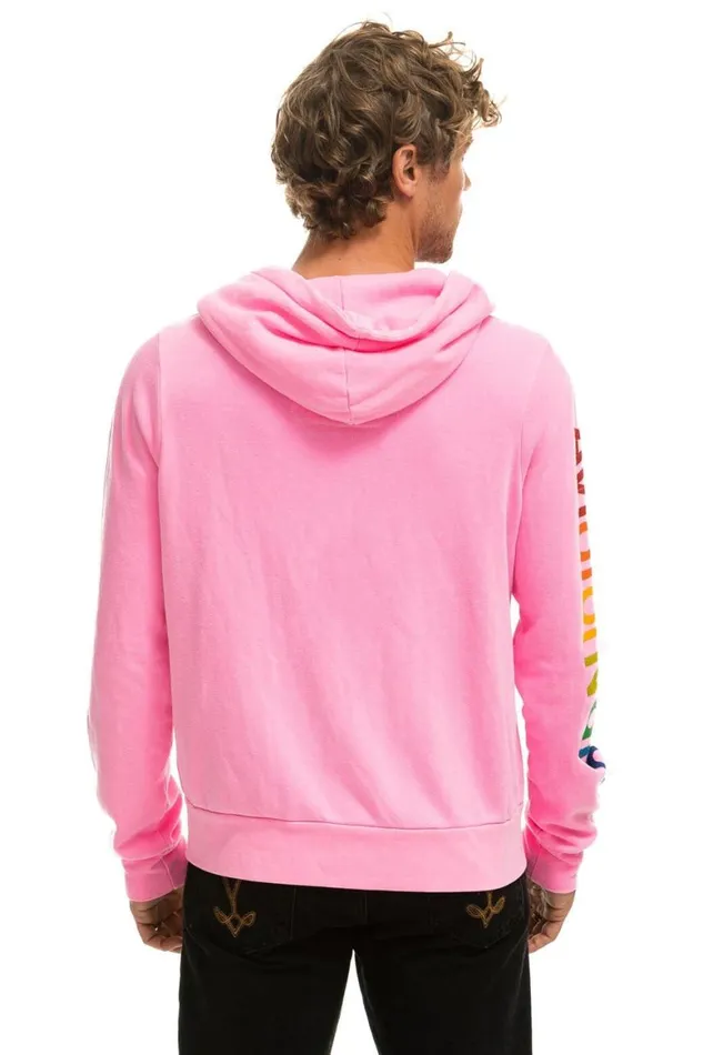 WomenMen Hoodies Aviator Nation Hoodie 8211 Neon Pink