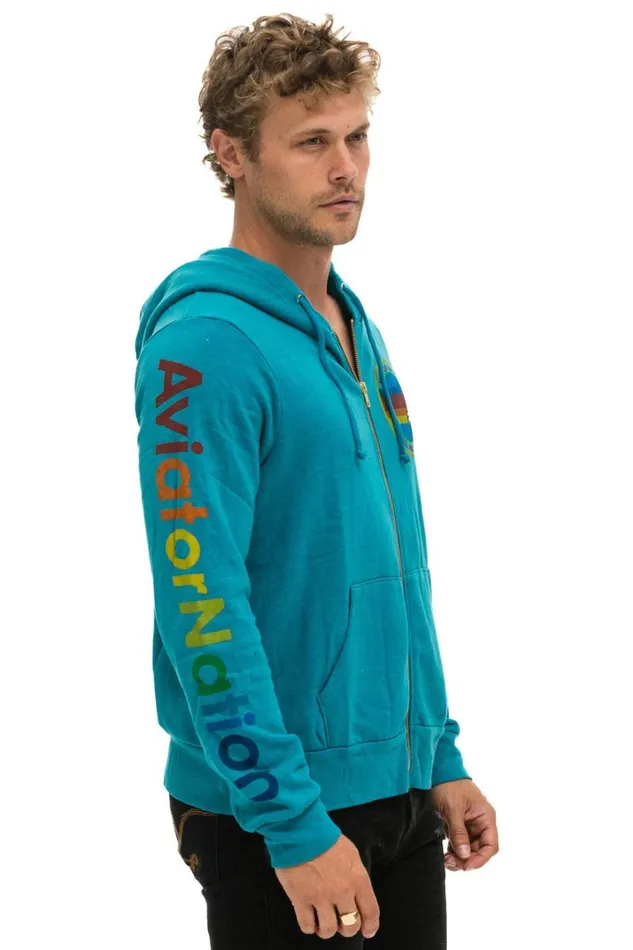 WomenMen Hoodies Aviator Nation Mill Valley Hoodie 8211 Teal