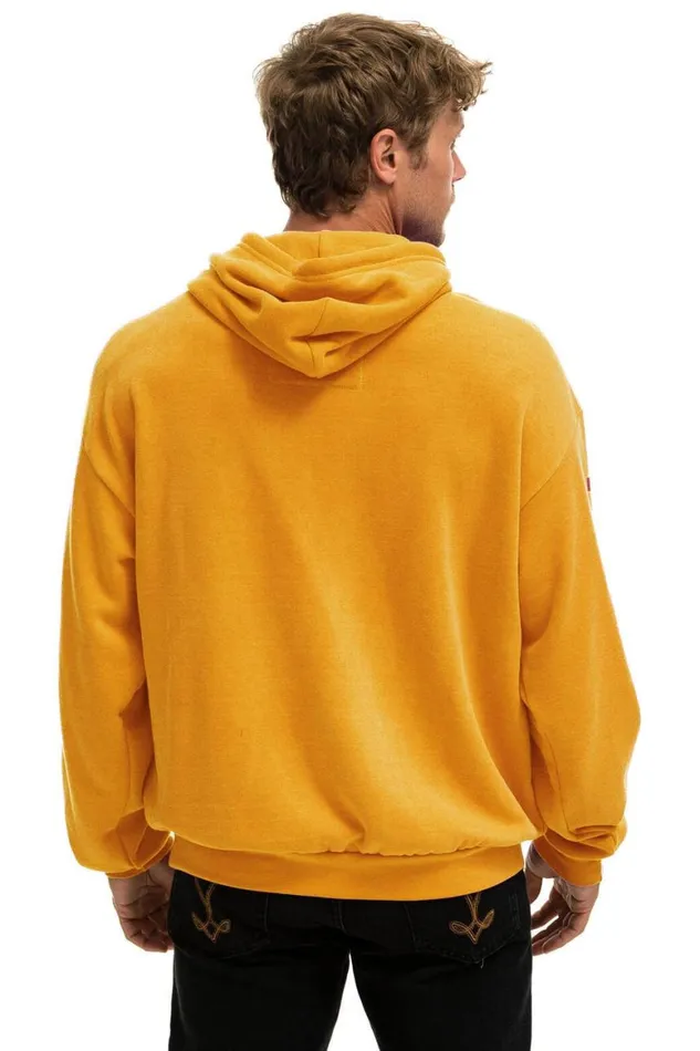 WomenMen Hoodies Aviator Nation San Francisco Relaxed Pullover Hoodie 8211 Gold
