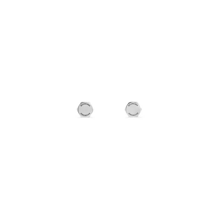 WomenMen Jewellery Balenciaga Garage Double Screw Earrings In Antique Silver
