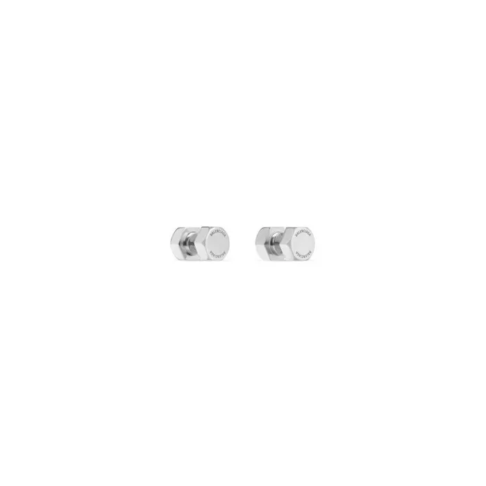 WomenMen Jewellery Balenciaga Garage Double Screw Earrings In Antique Silver