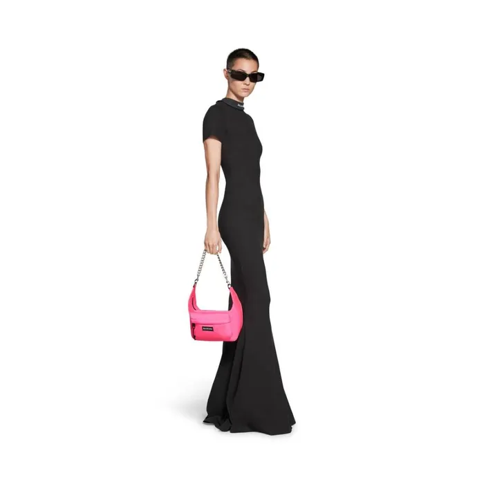 WomenMen Shoulder Bags Balenciaga Raver Medium Bag With Chain In Fluo Pink