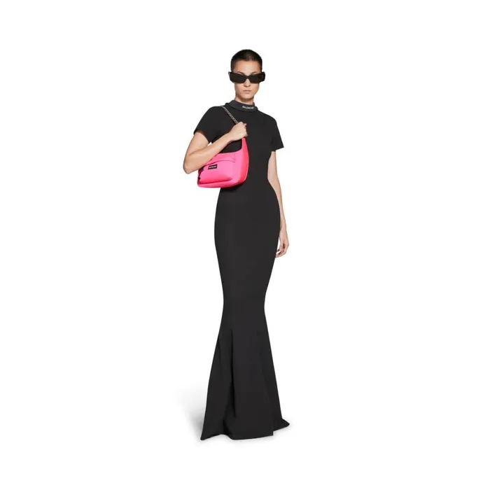 WomenMen Shoulder Bags Balenciaga Raver Medium Bag With Chain In Fluo Pink