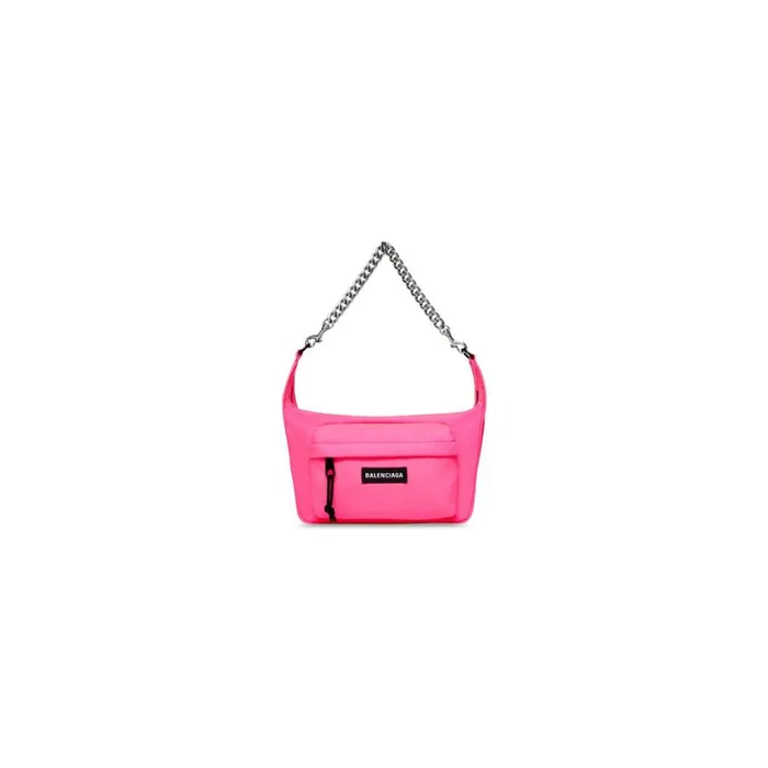 WomenMen Shoulder Bags Balenciaga Raver Medium Bag With Chain In Fluo Pink