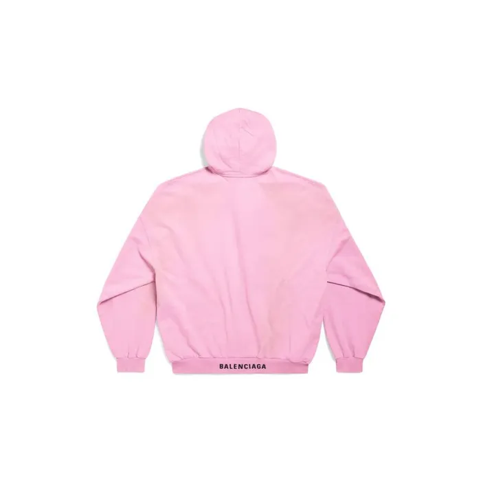 WomenMen Sweatshirts and Hoodies Balenciaga Balenciaga Hoodie Oversized In Pinkblack
