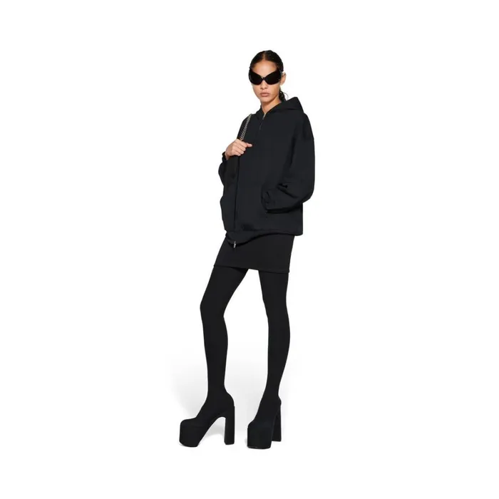 WomenMen Sweatshirts and Hoodies Balenciaga Outside Loop Zipup Hoodie Small Fit In Black Faded WomenMen Sweatshirts and Hoodies Balenciaga Outside Loop Zipup Hoodie Small Fit In Black Faded