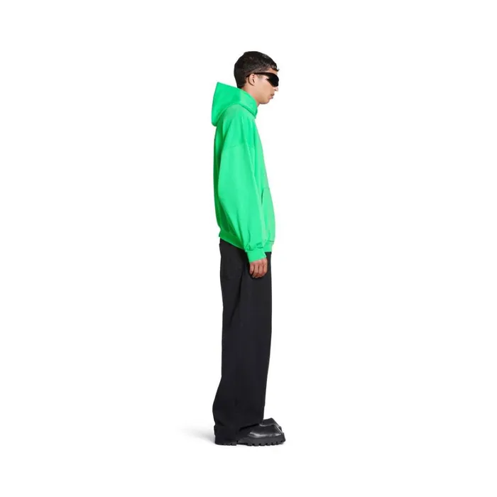 WomenMen Sweatshirts and Hoodies Balenciaga Political Campaign Hoodie Oversized In Greenblackblue