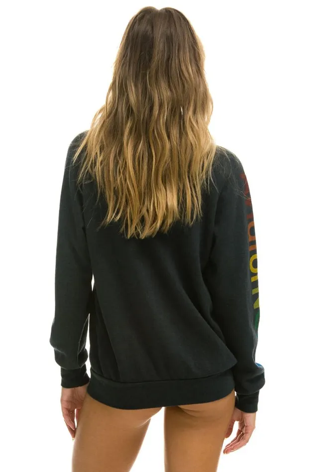 WomenMen Sweatshirts Aviator Nation Aspen Crew Sweatshirt 8211 Charcoal