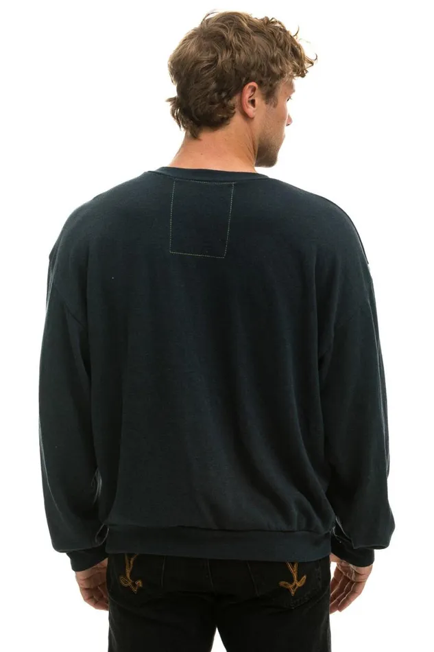 WomenMen Sweatshirts Aviator Nation Mountain Stitch Relaxed Crew Sweatshirt 8211 Charcoal Grey