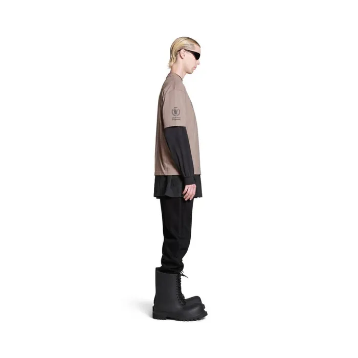 WomenMen Tshirts Balenciaga Wfp Tshirt Medium Fit In Beige