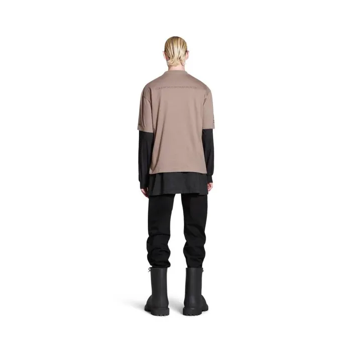 WomenMen Tshirts Balenciaga Wfp Tshirt Medium Fit In Beige