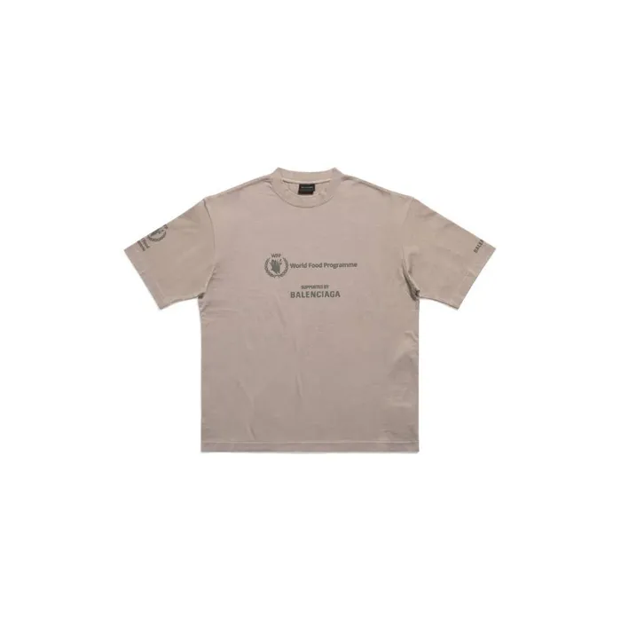 WomenMen Tshirts Balenciaga Wfp Tshirt Medium Fit In Beige