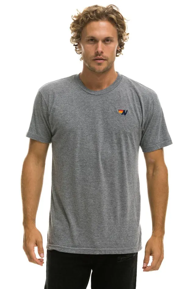 WomenMen Tees Aviator Nation Basic Tee 8211 Heather Grey