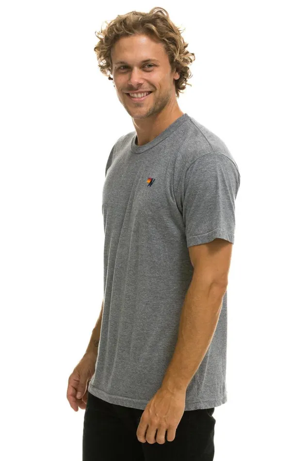 WomenMen Tees Aviator Nation Basic Tee 8211 Heather Grey