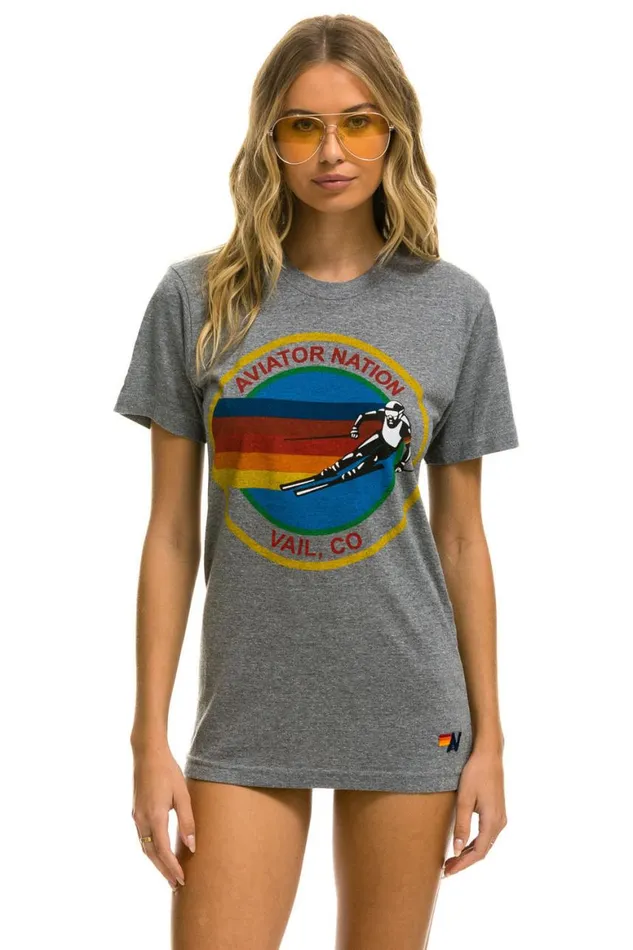 WomenMen Tees Aviator Nation Vail Tee 8211 Heather