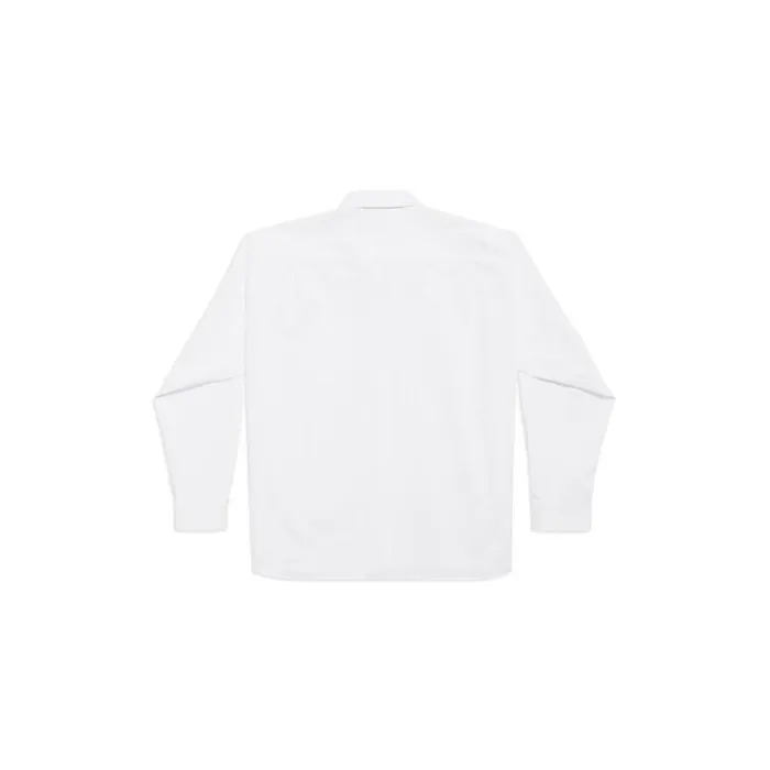 WomenMen Tops and Shirts Balenciaga Balenciaga Dropped Neckline Shirt Oversized In Whiteblack