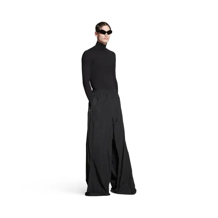 WomenMen Trousers Balenciaga Double Front Tracksuit Trousers In Black