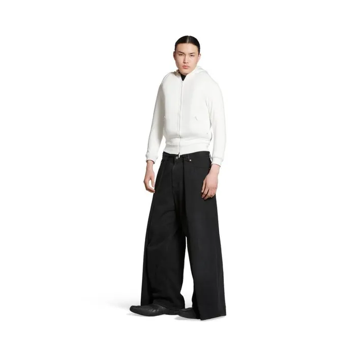 WomenMen Trousers Balenciaga Double Side Trousers In Black