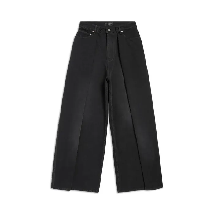 WomenMen Trousers Balenciaga Double Side Trousers In Black