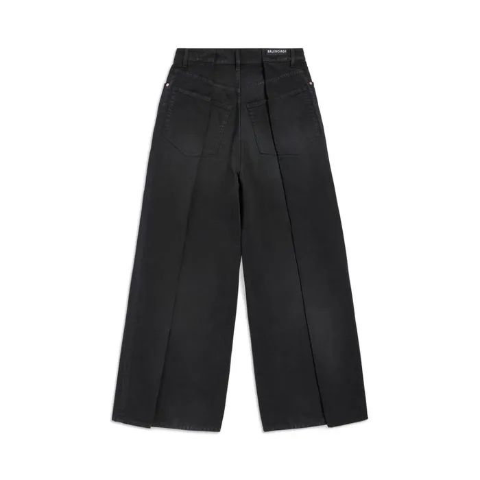 WomenMen Trousers Balenciaga Double Side Trousers In Black