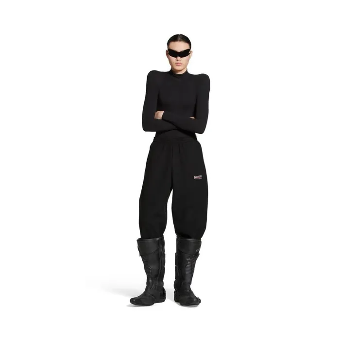 WomenMen Trousers Balenciaga Political Campaign Baggy Sweatpants In Black