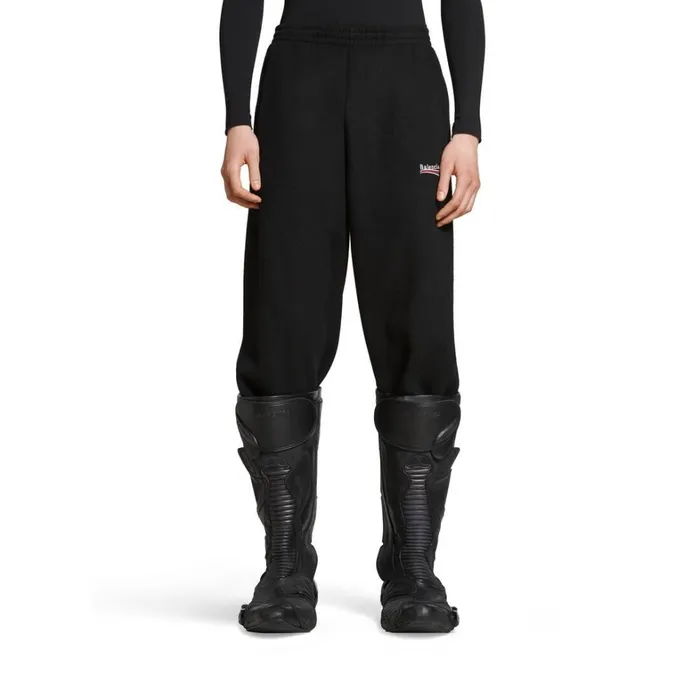 WomenMen Trousers Balenciaga Political Campaign Baggy Sweatpants In Black