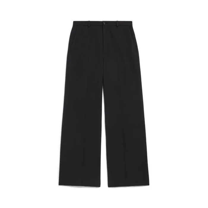 WomenMen Trousers Balenciaga Regular Fit Tailored Trousers In Black