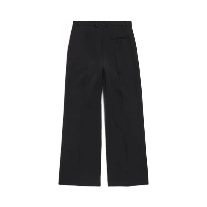 WomenMen Trousers Balenciaga Regular Fit Tailored Trousers In Black