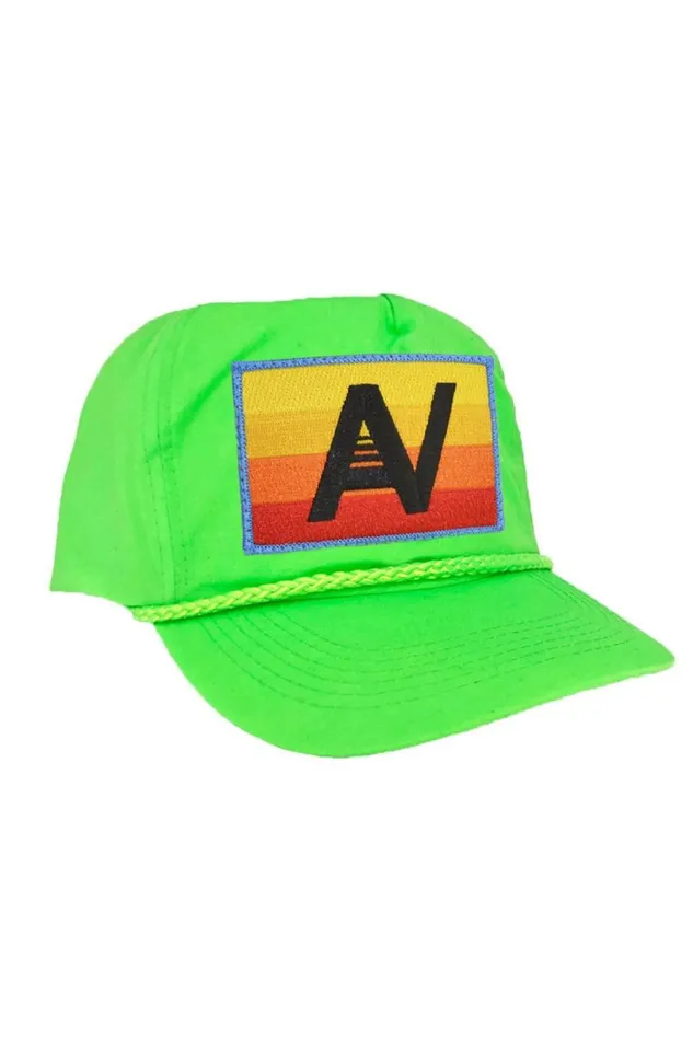 WomenMen Trucker Hats Aviator Nation Logo Rainbow 8211 Vintage Nylon Trucker Hat
