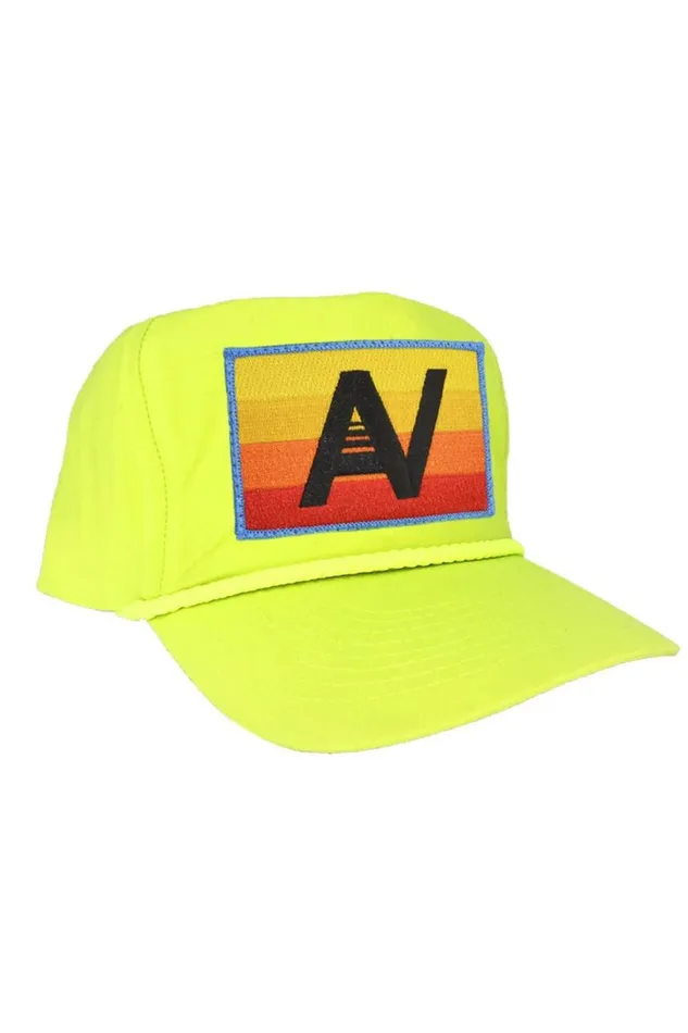 WomenMen Trucker Hats Aviator Nation Logo Rainbow 8211 Vintage Nylon Trucker Hat