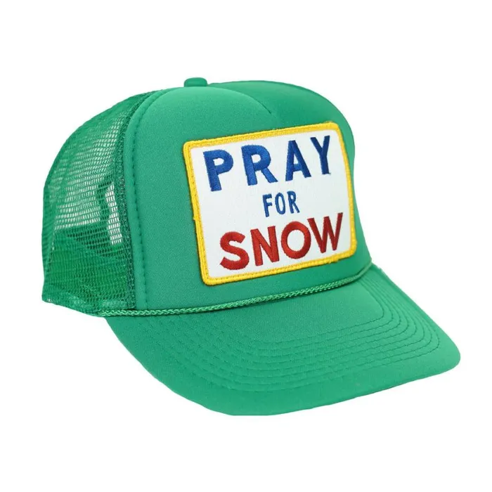 WomenMen Trucker Hats Aviator Nation Pray For Snow Vintage Trucker Hat