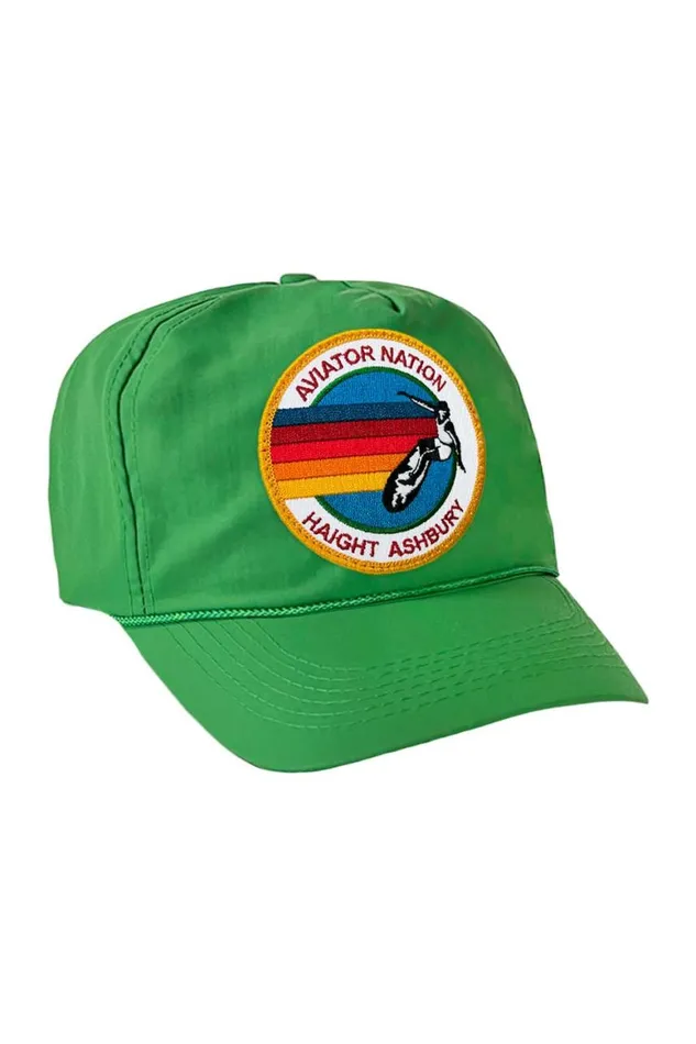 WomenMen Trucker Hats Aviator Nation Signature Haight Ashbury Vintage Nylon Trucker Hat