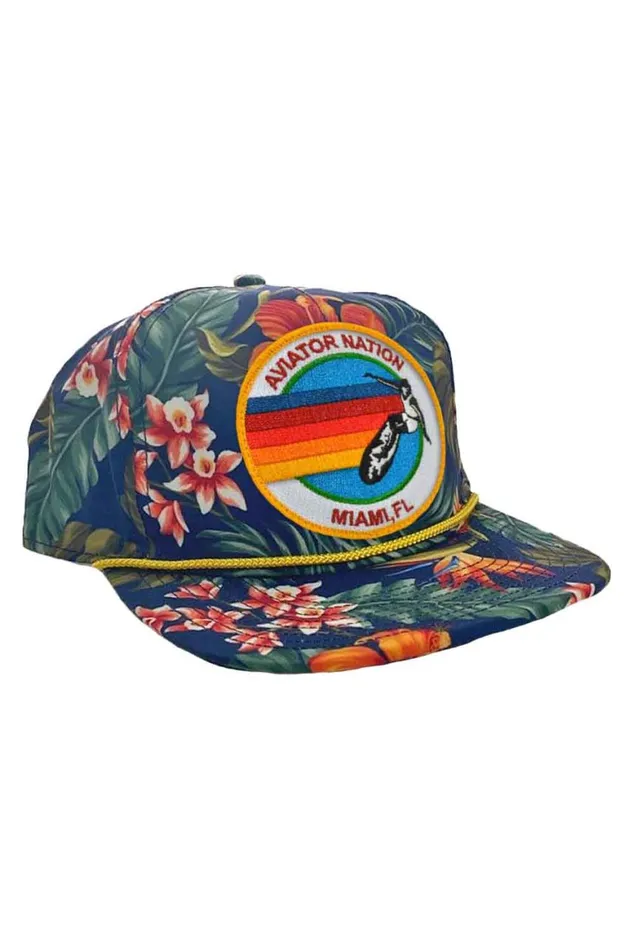WomenMen Trucker Hats Aviator Nation Signature Miami Vintage Safari Trucker Hat