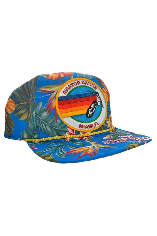 WomenMen Trucker Hats Aviator Nation Signature Miami Vintage Safari Trucker Hat