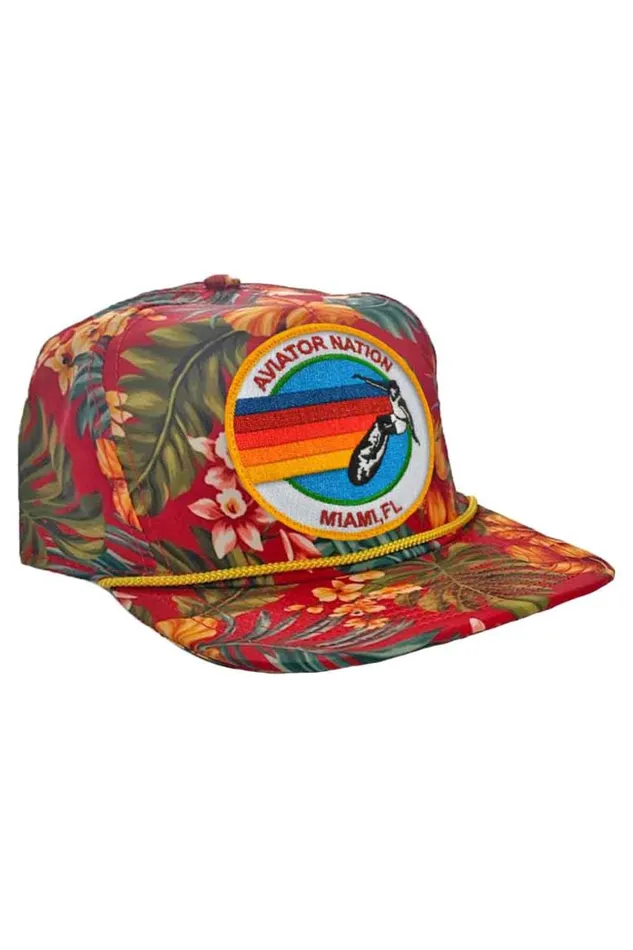WomenMen Trucker Hats Aviator Nation Signature Miami Vintage Safari Trucker Hat