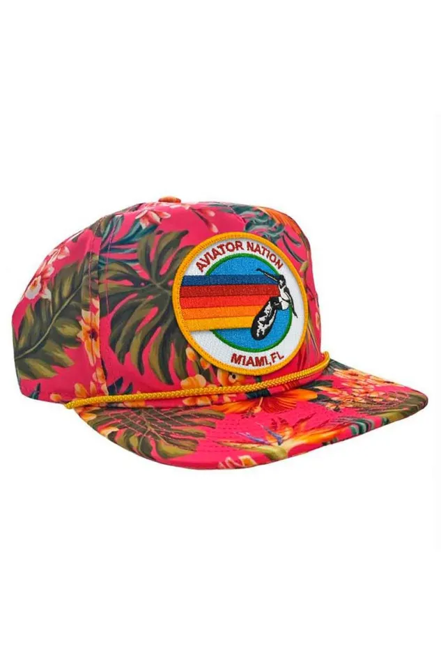 WomenMen Trucker Hats Aviator Nation Signature Miami Vintage Safari Trucker Hat