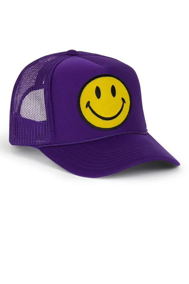 WomenMen Trucker Hats Aviator Nation Smiley Vintage Trucker Hat
