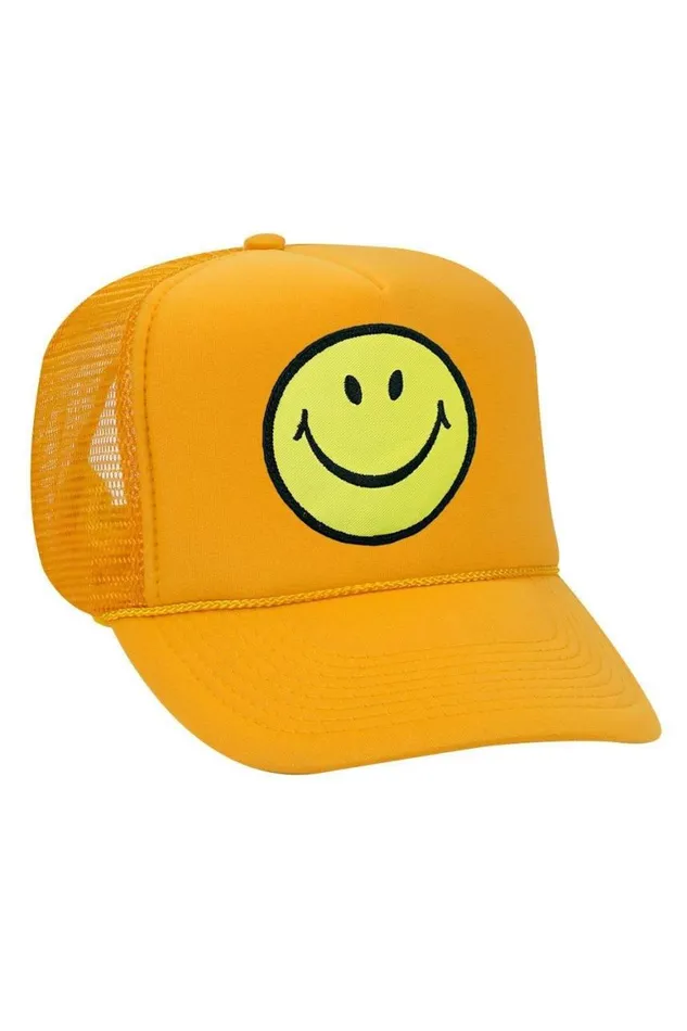 WomenMen Trucker Hats Aviator Nation Smiley Vintage Trucker Hat