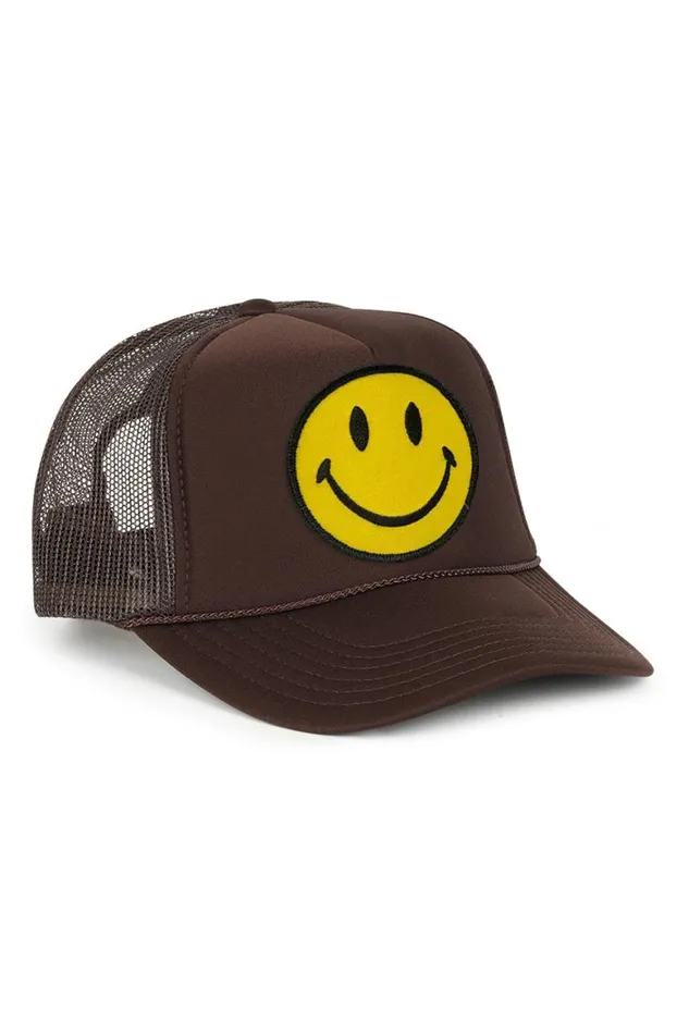 WomenMen Trucker Hats Aviator Nation Smiley Vintage Trucker Hat