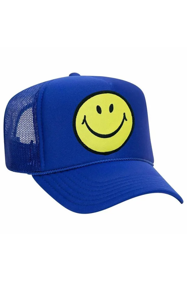 WomenMen Trucker Hats Aviator Nation Smiley Vintage Trucker Hat