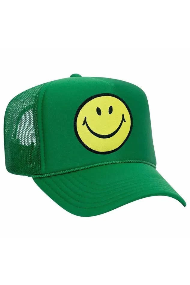 WomenMen Trucker Hats Aviator Nation Smiley Vintage Trucker Hat