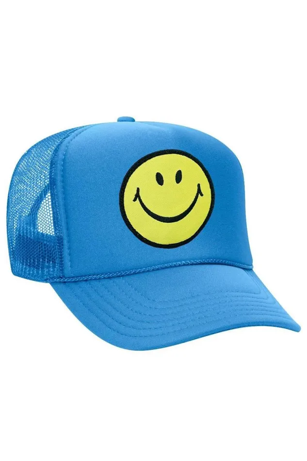 WomenMen Trucker Hats Aviator Nation Smiley Vintage Trucker Hat