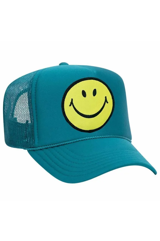 WomenMen Trucker Hats Aviator Nation Smiley Vintage Trucker Hat